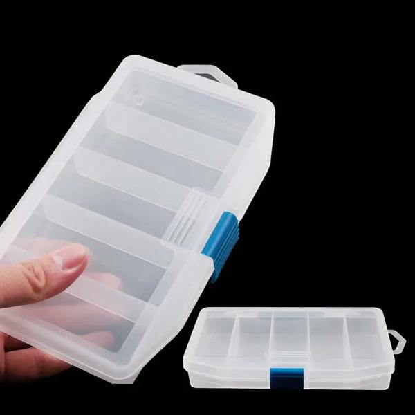 説明:釣り道具用のプラスチック製収納ボックス,フック付きの多機能オーガナイザーボックス,5つのコンパートメント 材料:PVC 使用法:海、ボート、川、湖、池、小川釣りなど。 機能: 1.ほとんどのタイ