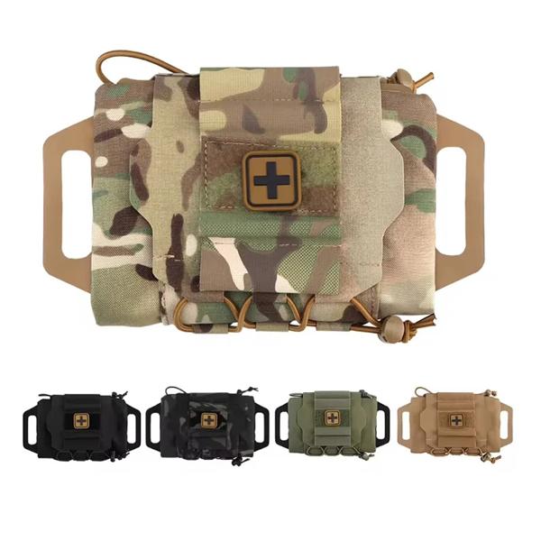 IFAK 医療ポーチ MOLLE 迅速展開応急処置キットサバイバル屋外狩猟緊急バッグキャンプ医療キット 特徴: 1.ユニークなデザイン: メディスンロールとストラップのツーピースシステム 2.着用: 