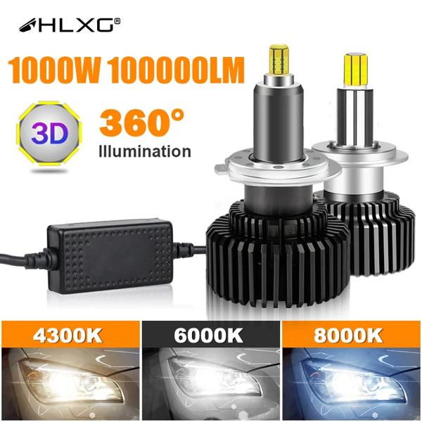 新着! パッケージ内容: LED電球1ペア/2個 ワット数: 1000w Lumen: 以前と同じです (カスタマーサービスに連絡して確認してください) 寿命: >30000時間 ビーム角: 3