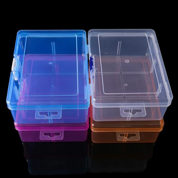 プラスチック製の収納ボックス,ジュエリーアクセサリー用の長方形の透明な収納ボックス,DIYビーズ用の小物,クラフトコンテナ,1個 Condition: 100% 新品で高品質 + Color: 写真の