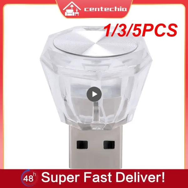 USBカーランプ,ワイヤレスフラッシュ,カラー,装飾ライト,常夜灯,モバイルコンピューター電源,1/3/5個 説明: 製品名: USBナイトライト 製品サイズ: 30*20mm 製品重量: 約5g C