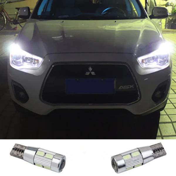 2X T10 W5W インテリアキセノンホワイト LED CANBUS 10-SMD 5630 レンズプロジェクターアルミケース電球付き 説明: ベース: T10 W5W 194 501 ライトチップ