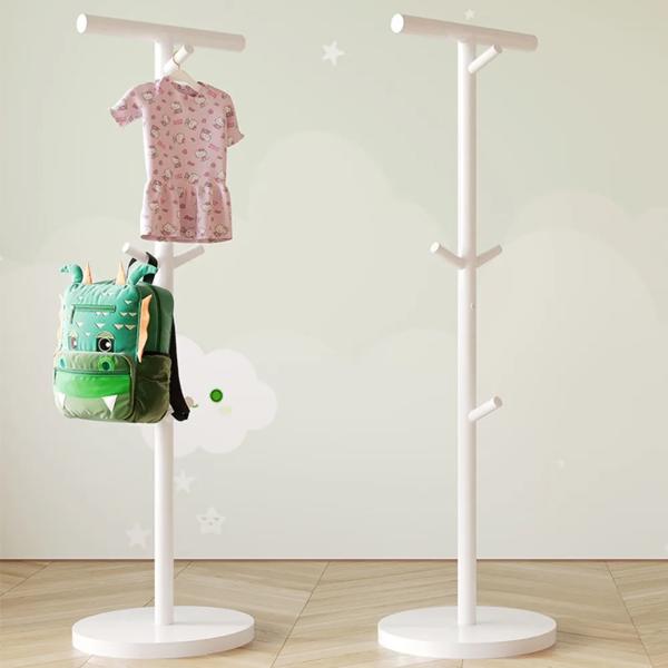 フロアスタンド子供用ブックバッグ収納ラック寝室洋服掛けラックリビングルーム多機能ハンガーリビングルーム説明:インストール方法: インストール不要材料: 炭素鋼スタイル: モダン多層スペース、簡単なイン