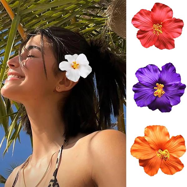 100% 新品、高品質。 アイテム名: ヘアクリップ 材料: プラスチック/樹脂 クリップサイズ: 8-9cm,4.5cm Color: 写真のように 説明: この人工花のボビーピンは明るい色で、髪に