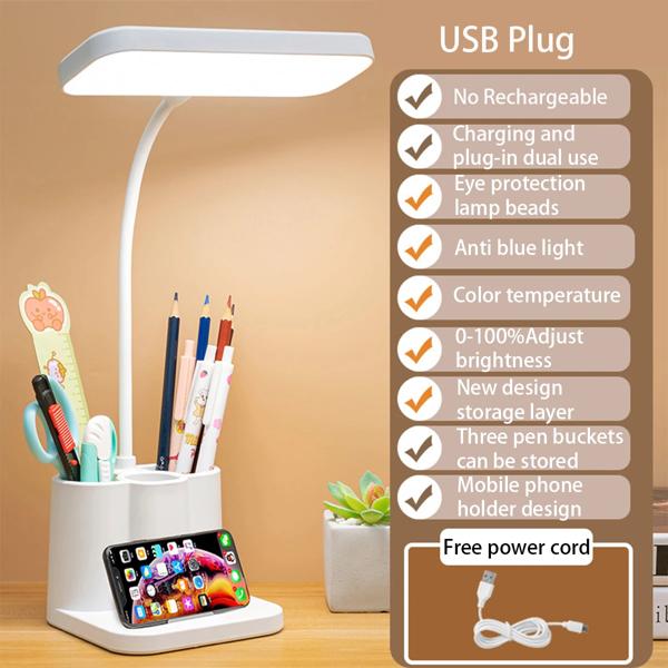 USB LED テーブルランプ 3 色目の保護大学生ブック読書ランプナイトライト寝室のベッドサイド学習寮 説明: Touch dimming 入力電源: DC 5V/1A-2A ボタンモード：タッチ式