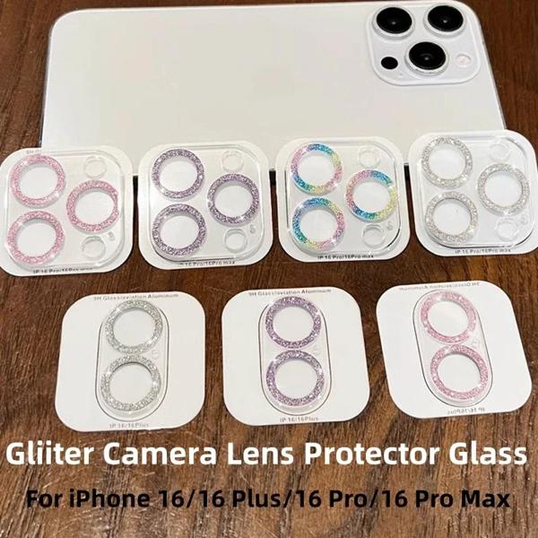 Hignに関係する化学物質:なし 起源:Cn (原点) モデル番号:Glitter Camera Lens Protector For i Phone 16 Pro Max Brand Name:AL