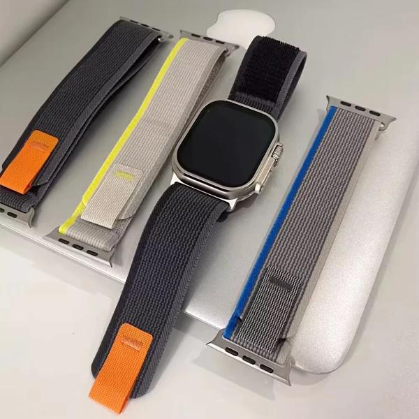 24時間以内の迅速な配達 Apple Watch用ストラップ,44mm,45mm,40mm,41mm,42mm,ナイロンブレスレット,iwatchシリーズse 8 7 6 5 3 ultra 49mm