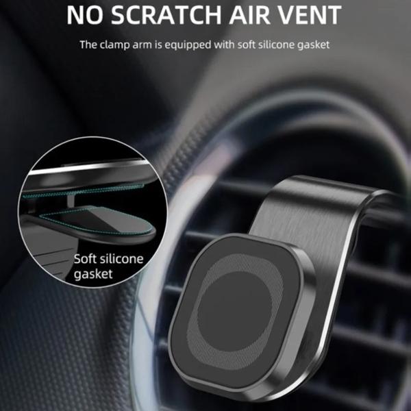 車用磁気携帯電話ホルダー,換気クリップ付き,360度回転,Xiaomi,i Phone 15,Samsung用