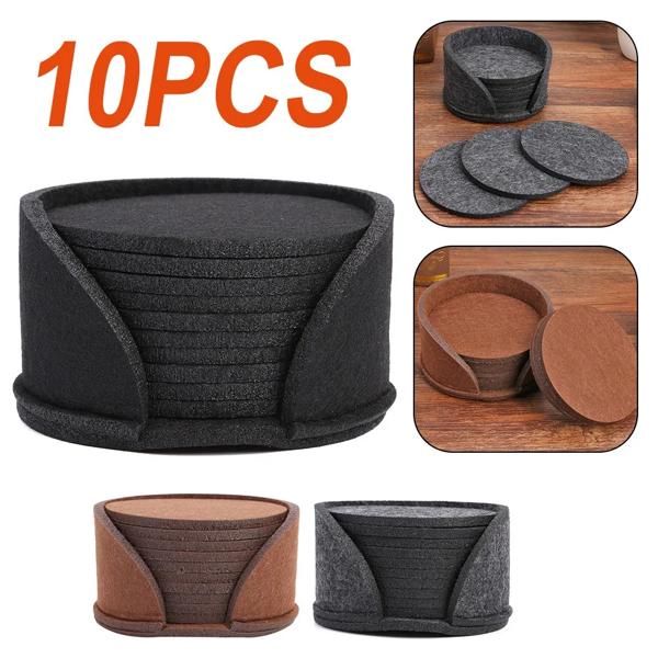 フェルトコースター,耐熱性,吸収性,水を吸収,丸型,キッチンバー用品,滑り止め排水 説明: 製品名: 吸収フェルトコースター 色: 黒、濃い灰色、茶色、黄色 サイズ: 10*10cm 素材: フェルト