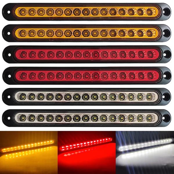 機能: * 1. [機能] 超薄型リニアLEDライトバーシグナルライトは、高輝度の15ledダイオードの組み合わせを備えており、より良い熱分布、耐衝撃性の腹筋ハウジング、防塵およびip67防水用の密閉
