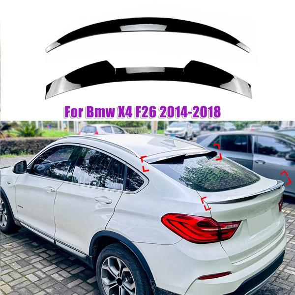 備品: Bmw x4用 F262014 2015 2016 217 2018 説明: 車両への配置: リアルーフ タイプ: リアトランクルーフスポイラーウィング 材料: 高品質のABSプラスチック カ