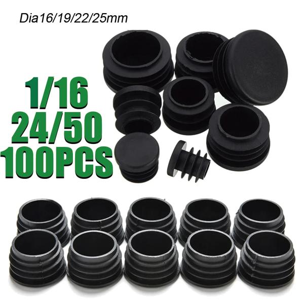 製品説明 名前: 厚みのある丸パイププラグ 材質：PEプラスチック 色: 黒 サイズ:?16mm -25mm 仕様説明：チューブ外径16mmの場合、フットカバーのサイズは16mmとなります。 特徴：優