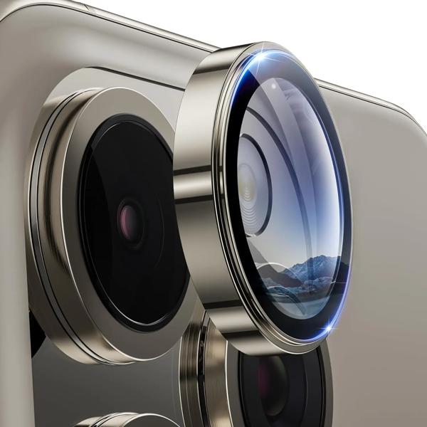 IPhone 15 pro max 14 plus 13 14pro15pro用のオリジナルのチタン強化ガラスカメラレンズプロテクター