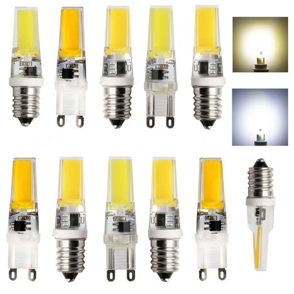 ミニシリコンLEDシャンデリア,G9,E14,調整可能,COB,9W,220V,暖かい白色光 LEDランプsmdの利点: -高輝度 -長寿命 -低消費電力 -鮮やかな色 -インストールが簡単 電球は通