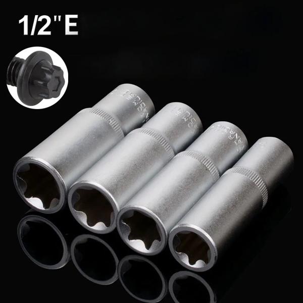 スターレンチソケット,1/2インチ,深さ78mm,タイプe8 e11 e10 e12 e14 e16 e18 e20 e22 e24,ラチェットソケット