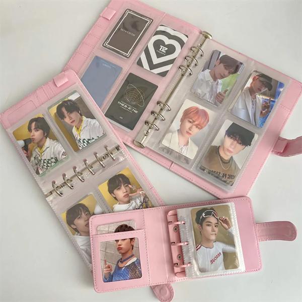 ポラロイド-合成皮革バインダーa5/a7,6リング,詰め替え可能なフォトカードカバー,ポラロイドinstaxフォトアルバムの予算計画ノート 素材: PUレザー カバーの色: 図のように 数量: 1個 