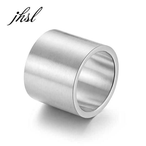 Jhsl-男性用ステンレス鋼リング,ファッションジュエリー,高品質,316l Usサイズ: 7 8 9 10 11 12 13 14 カラー: シルバー、ゴールド、ブラック 幅: 19mm。