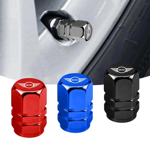 4 個車のタイヤバルブボルトイン車のチューブレスホイールタイヤバルブステムダストキャップカバー車両金属ストレート口自動車ロゴアクセサリー 材質：アルミニウム合金 カラー：レッド、ブラック、シルバー サ