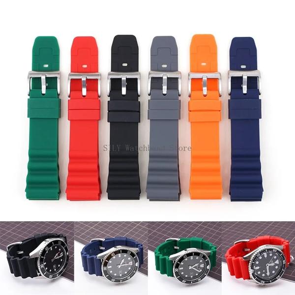 時計バンド幅サイズ: 20mm 22mm 時計バンドの長さ: 12 + 8cm 時計バンド素材: ゴムシリコン 適用可能なモデル: rolexsubmariner用 セイコー用 市民向け ほとんどの2
