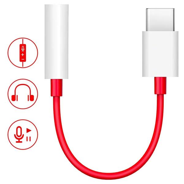 コネクタ1: USB Cオス -コネクタ2: メス3.5mm -関数: リスニング/通話/ボリューム 調整 -Color: 白 + 赤 -以下と互換性があります: oneplus 10 t/ 10 p