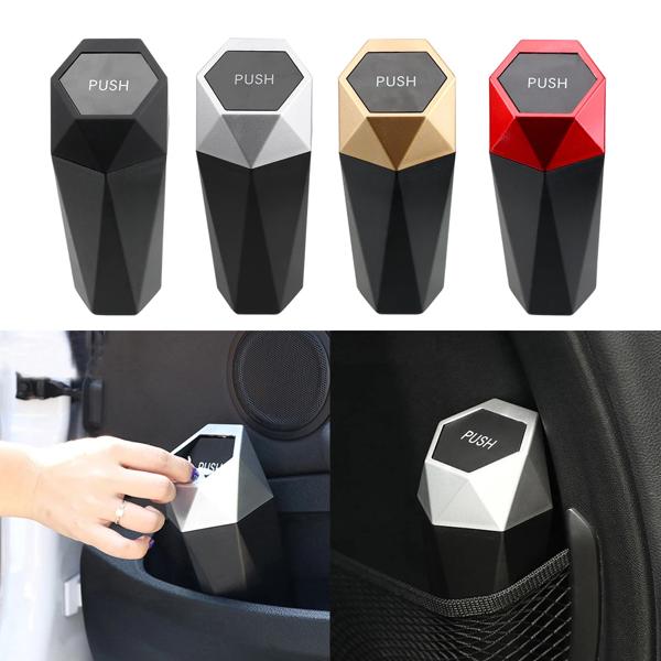 タイプ: ストレージバケット カラー: シルバー、ゴールデン、レッド、ブラック 材質: プラスチック 形状: 正方形 スタイル: プレスタイプ 環境に優しい素材：ミニカーのゴミ箱は高品質のプラスチック