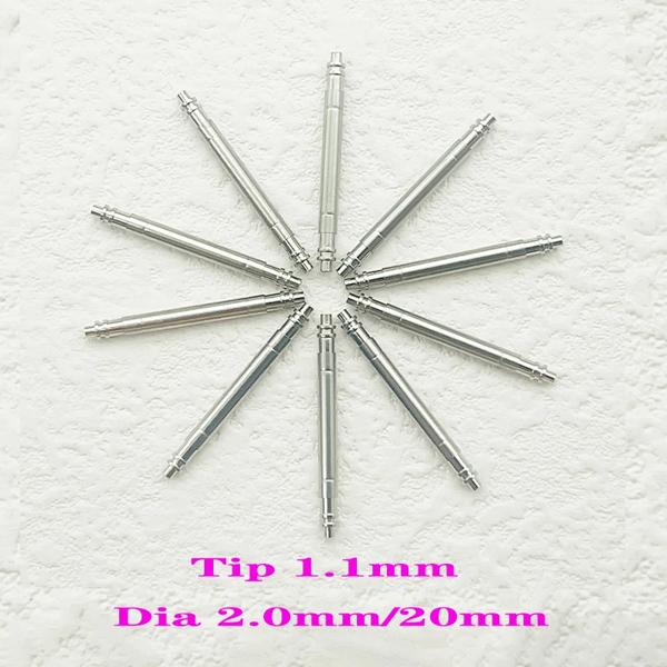 メンズスプリングストラップ,直径2.0/20mm,20mm,リンクピン,1.1mm アイテムタイプ: 時計バンドスプリングバー 材料タイプ: 316lステンレス鋼 直径: 2.0mm チップサイズ: 