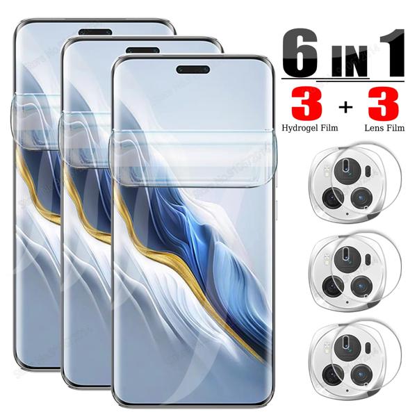 6 IN 1 ハイドロゲルフィルム Honor Magic 6 Pro レンズスクリーンプロテクター Honor 90 200 70 100 50 SE Magic 7 5 4 Pro Lite HD