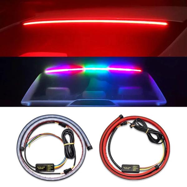 説明: 製品名: 車のLEDブレーキライト マルチレッド100cm サイズ: 900*17*9mm/約35.43*0.67*0.35インチ シングルレッド100cm サイズ: 1000*17*9mm/